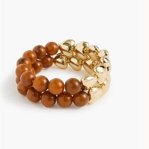 J.Crew Heart beaded stretch bracelets set-of-two